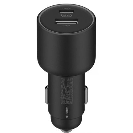 Xiaomi 67W Car Charger (USB-A + Type-C) autós töltő